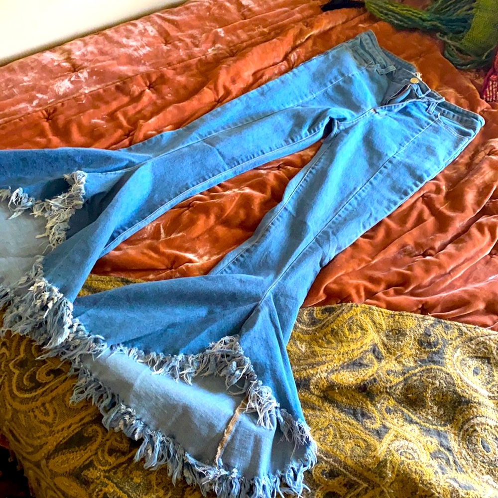 Fringe Flare Jeans